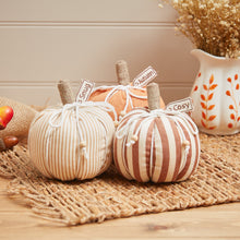 Load image into Gallery viewer, Fabric Fall Pumpkin with tag… 3 designs