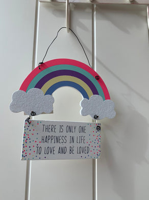 Rainbow Hanging Plaques ... Happiness