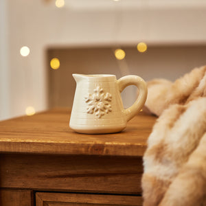 Christmas embossed snowflake mug / milk jug