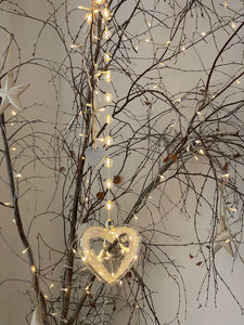 Light up Heart on beaded hanger