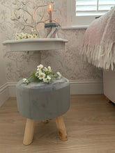 Load image into Gallery viewer, Button Velvet Stool ... Grey