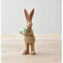 Load image into Gallery viewer, Standing resin rabbit … green egg