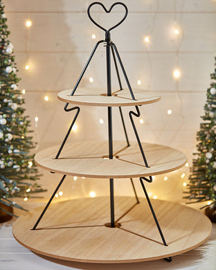 Tiered Christmas tree heart stand