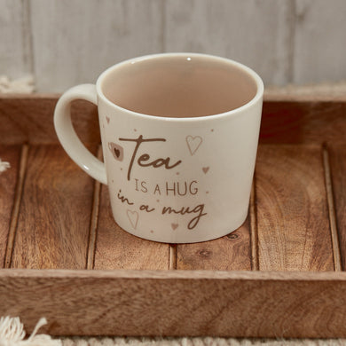 Tea is a hug in a mug heart mug