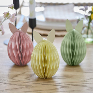 Bunny honeycomb decorations … set of 3