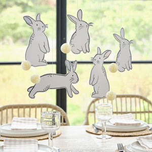 Hanging Easter Bunny with Honeycomb tail … set of 5