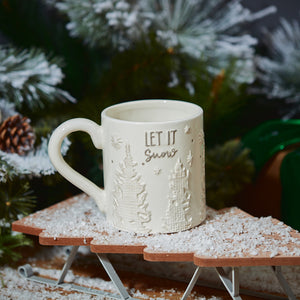 Let it Snow textured Mug / Jug