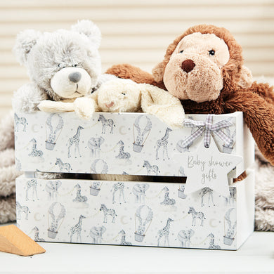 Baby Shower safari crate