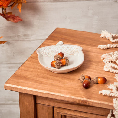 Acorn autumn speckled dish