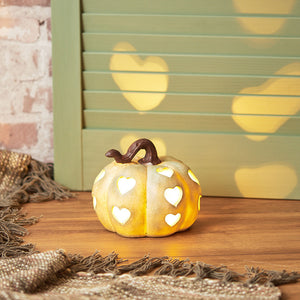 Sage green LED pumpkin