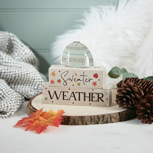 Sweater Weather Autumnal wooden block