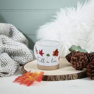 Fall in love chunky Autumn stoneware mug