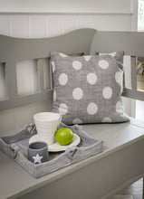 Load image into Gallery viewer, Reversible Polka dot spot feather cushion