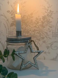 Silver hanging star