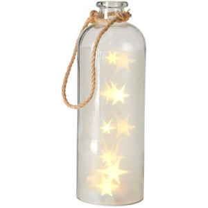 LED glass star bottle