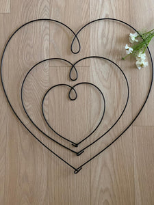 Black wired heart ... 3 sizes