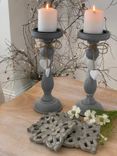 Load image into Gallery viewer, Ornate grey mango wood coasters ... set of 4