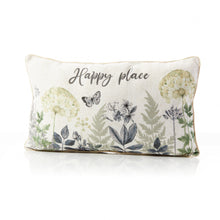 Load image into Gallery viewer, Sage spring cottage floral happy place cushion
