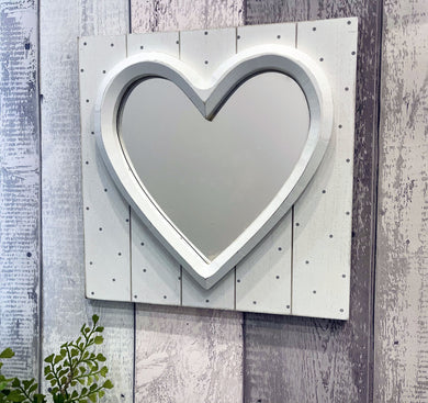 Spotty heart mirror