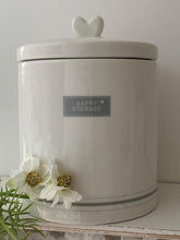 Load image into Gallery viewer, White &amp; grey ceramic storage jars ... LARGE 2 designs