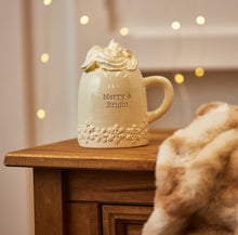 Load image into Gallery viewer, Christmas embossed snowflake mug / milk jug