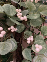 Load image into Gallery viewer, Green leaf &amp; white berry winter branch