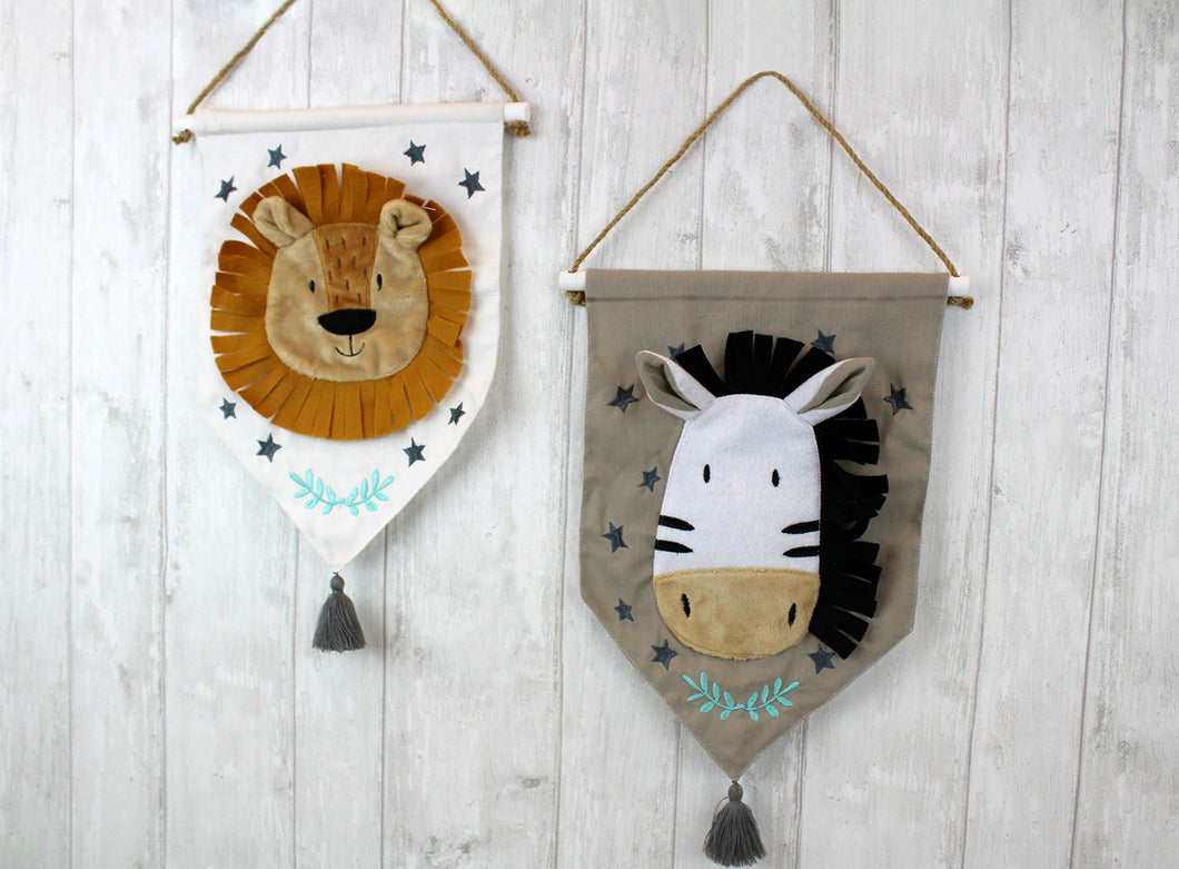 Safari Animal Pennant hanger  … 2 designs