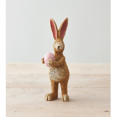 Standing resin rabbit … pink egg