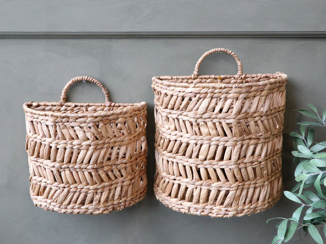 Chunky Wicker Hanging wall Basket ... 2 sizes