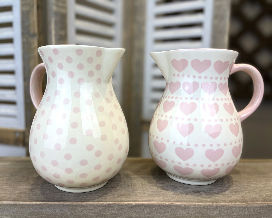 Pretty pink jug ... 2 designs