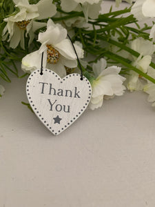 Wooden small heart hanger