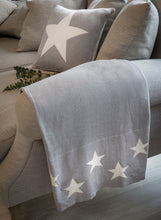 Load image into Gallery viewer, Reversible Dove Grey Star Throw