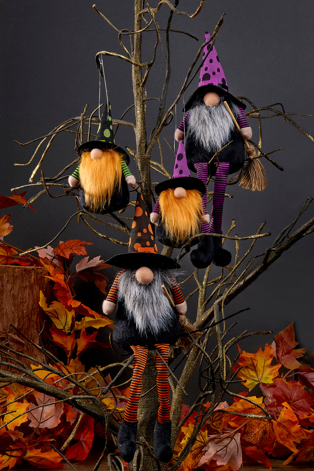 Autumn Witch Gonk … Stumpy sitter / hanger … 2 colours