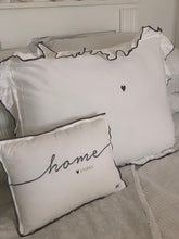 Load image into Gallery viewer, Home Stories White  / grey Cushion