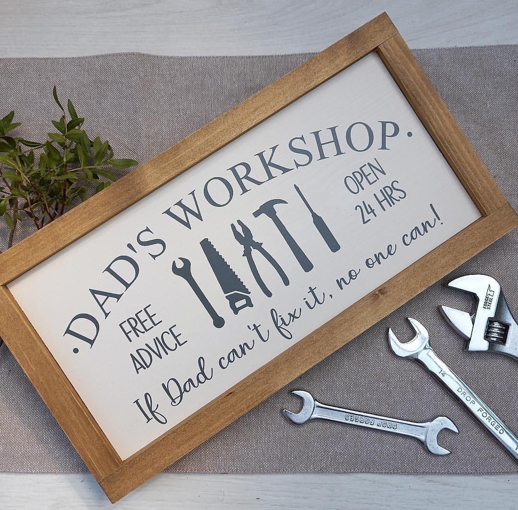 Dads / Grandads workshop Rustic Sign