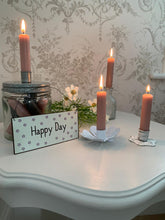 Load image into Gallery viewer, Glass Jar dinner Candle Holder ... Vintage Grey / Silver