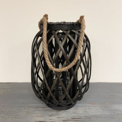 BLACK Woven Large Lantern ... 50cm
