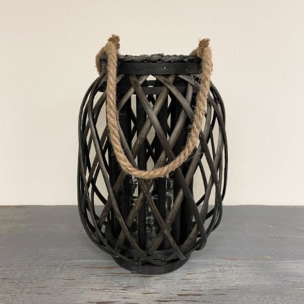 BLACK Woven Large Lantern ... 50cm