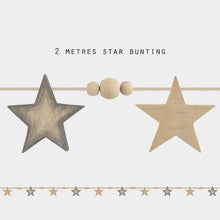 Load image into Gallery viewer, Wooden bunting ... Star &amp; beads
