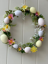 Load image into Gallery viewer, Pastel floral Easter Egg wreath