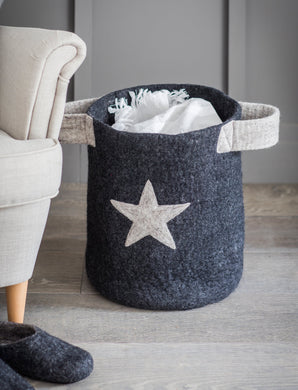 Fairtrade grey Star basket