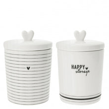 Load image into Gallery viewer, White &amp; Black ceramic storage jars ... SMALL 2 designs
