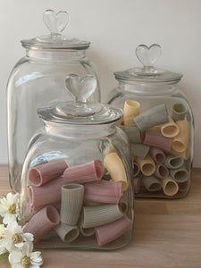 Glass heart jars ... 3 sizes
