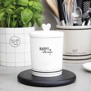 White & Black ceramic storage jars ... SMALL 2 designs