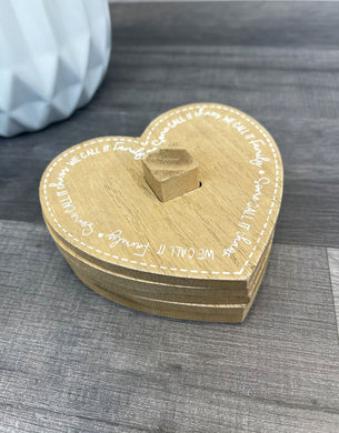 Family Heart Coasters … set of 4