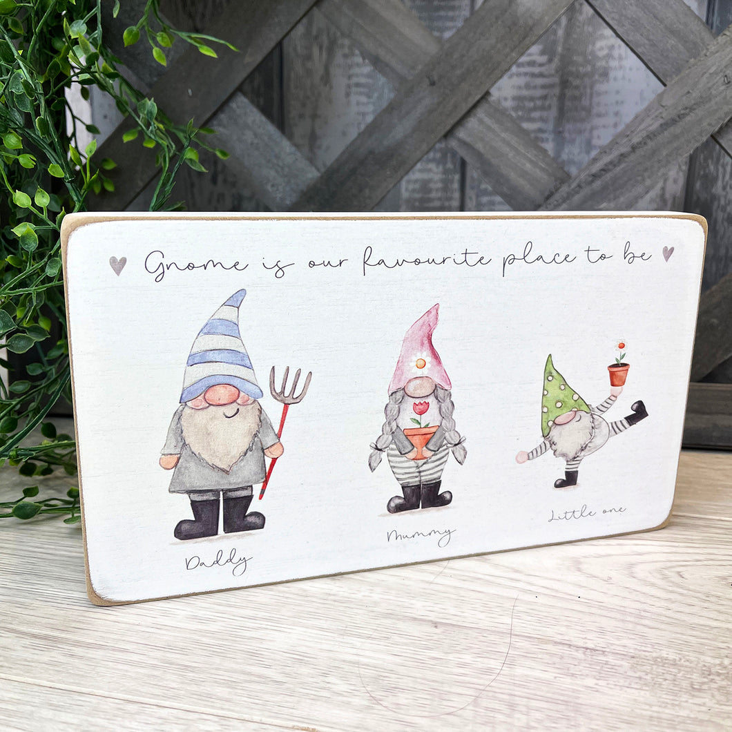 Gonk gnome family block plaque … 3 family