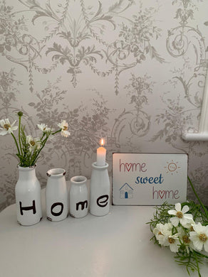 Metal foil plaque ... Home Sweet Home