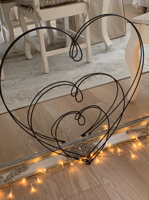 Black wired heart ... 3 sizes