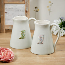Load image into Gallery viewer, Spring floral welly jug… 2 colours