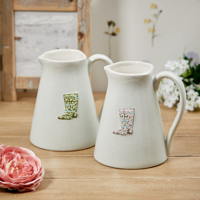 Spring floral welly jug… 2 colours